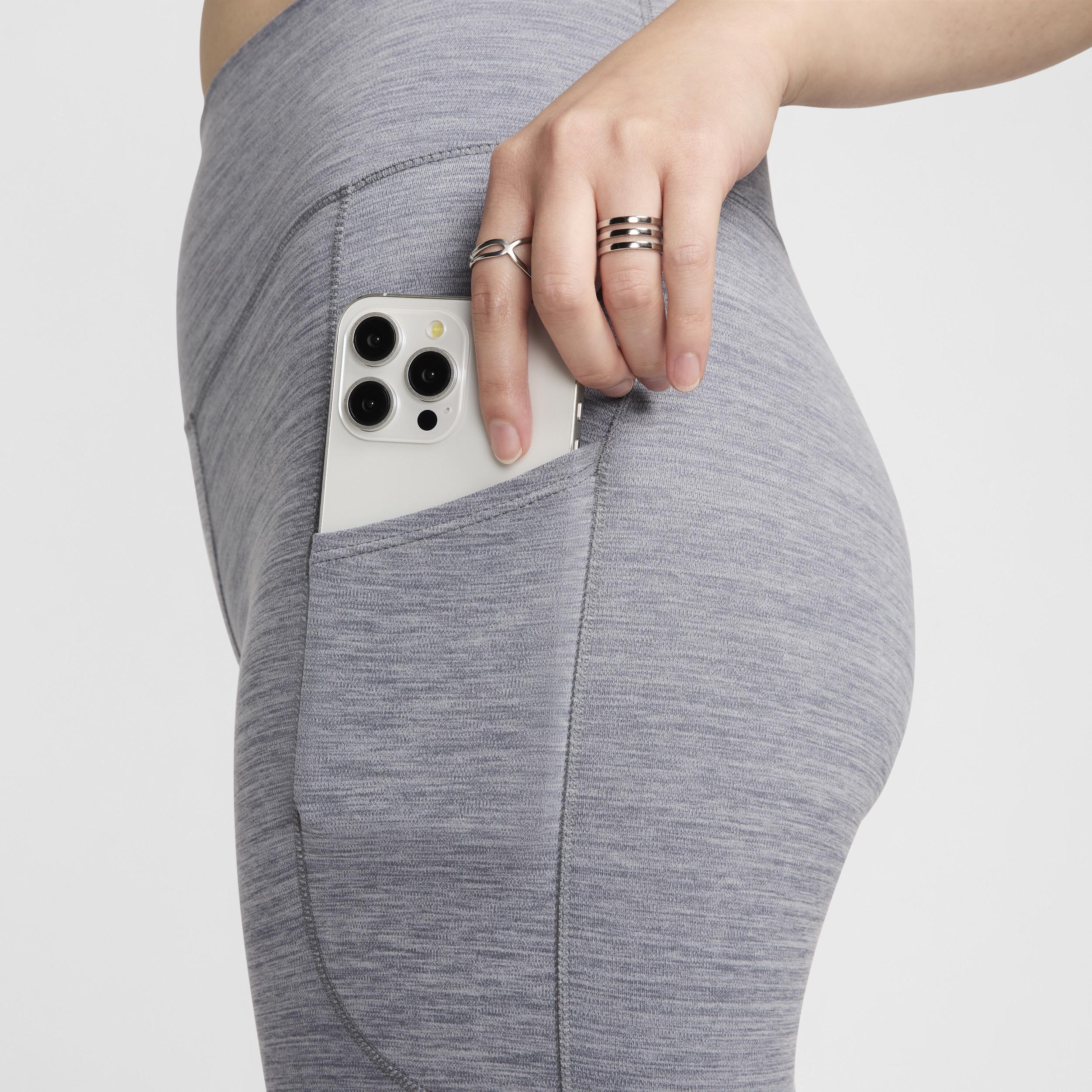 Nike Womens One High-Waisted 8 Biker Shorts with Pockets | FZ6758-084 Product Image