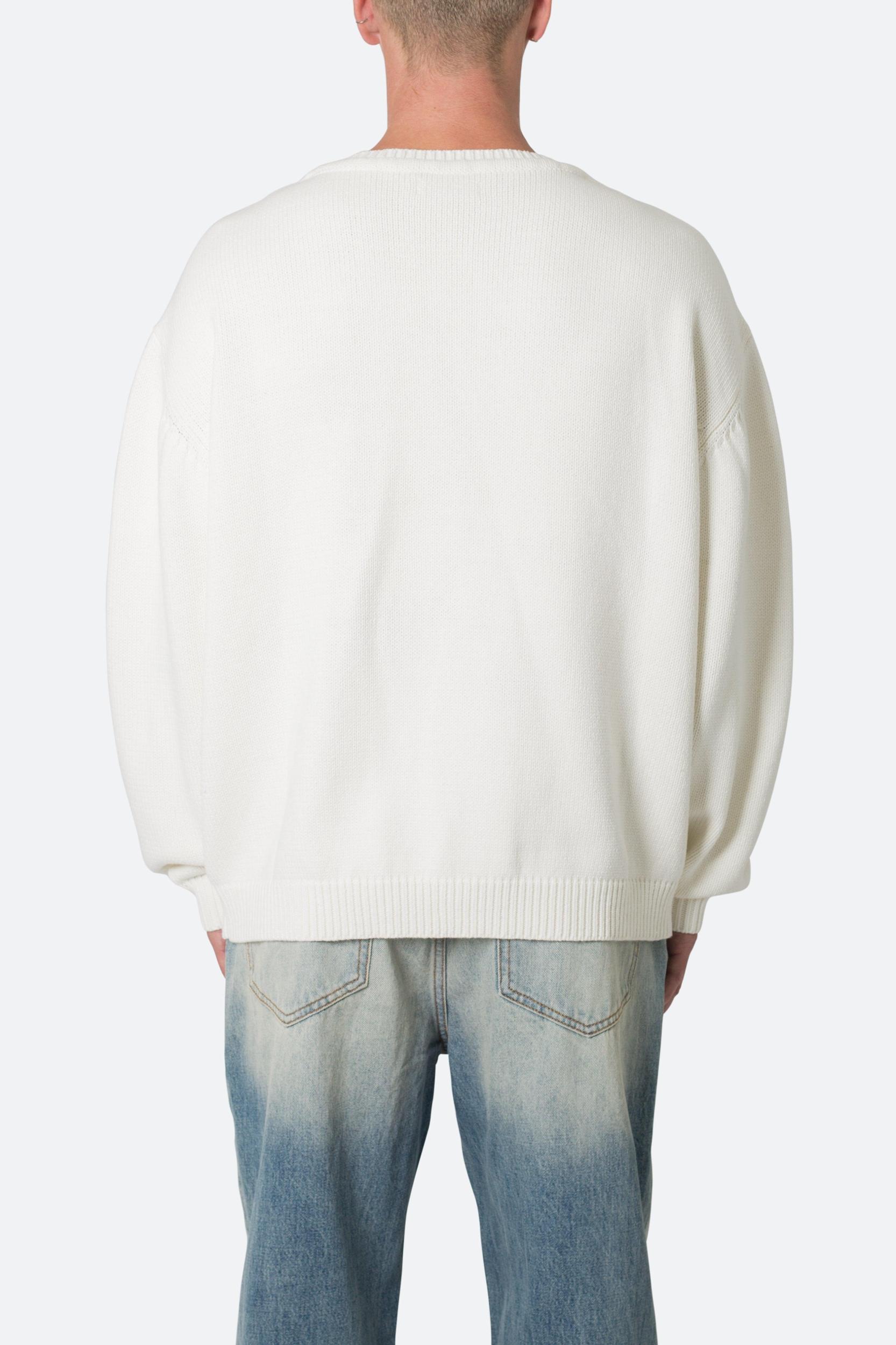 Varsity Knit Sweater - Off White Product Image