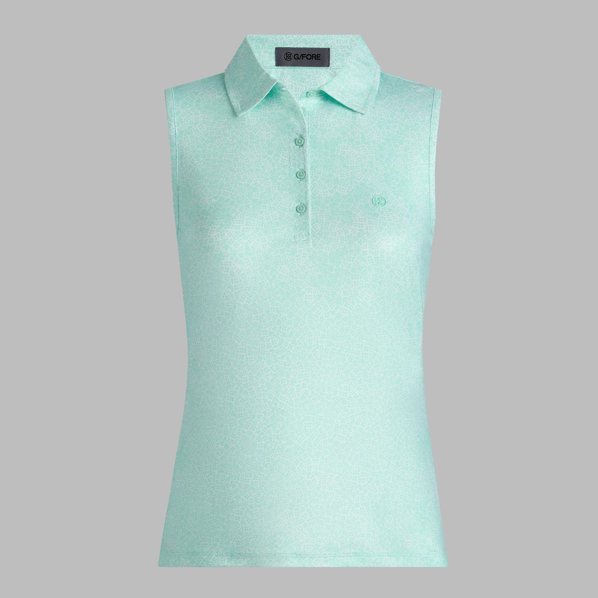HYDRANGEA TECH JERSEY SLEEVELESS POLO Product Image