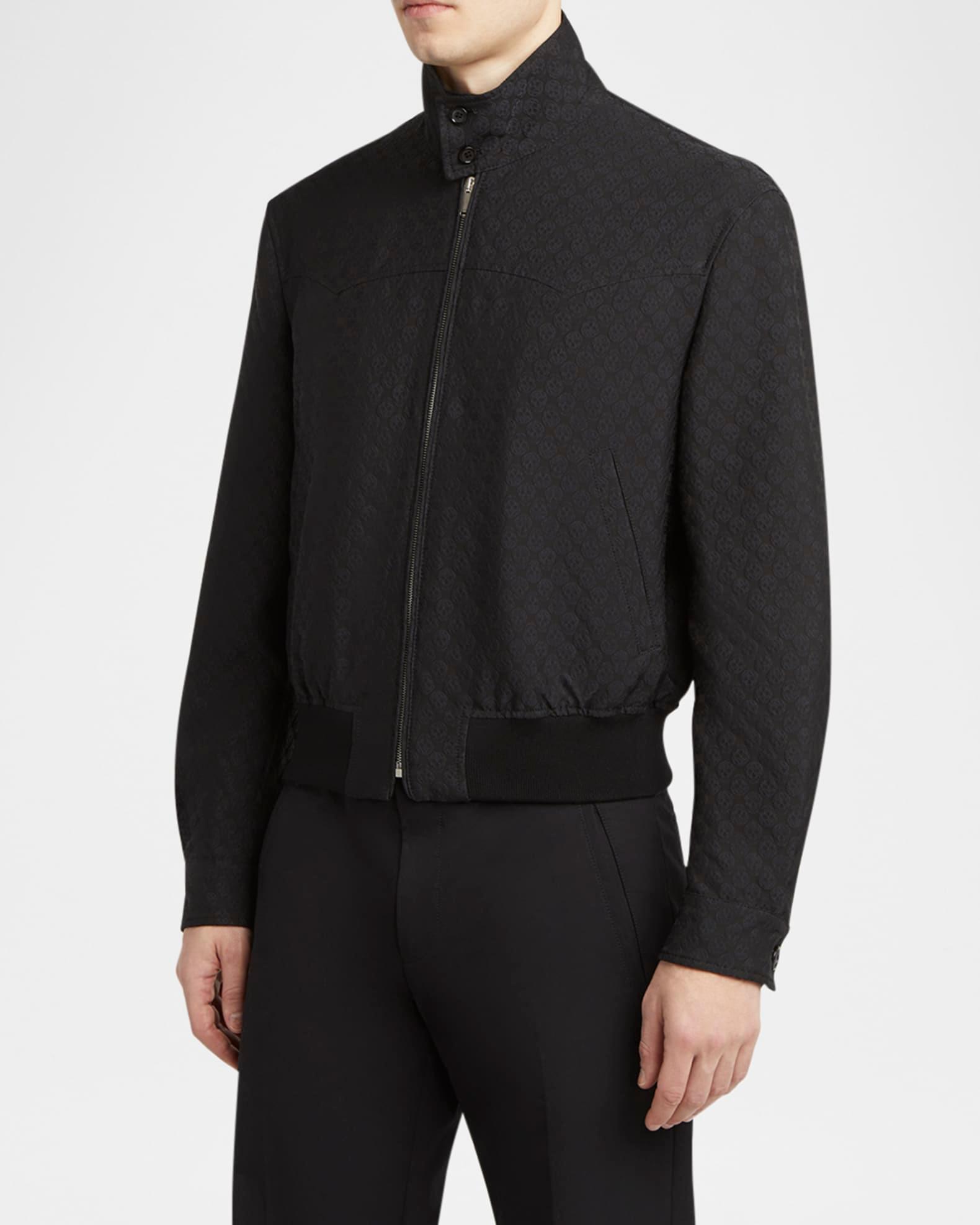 Men's Skull Jacquard Cropped Jacket  Product Image