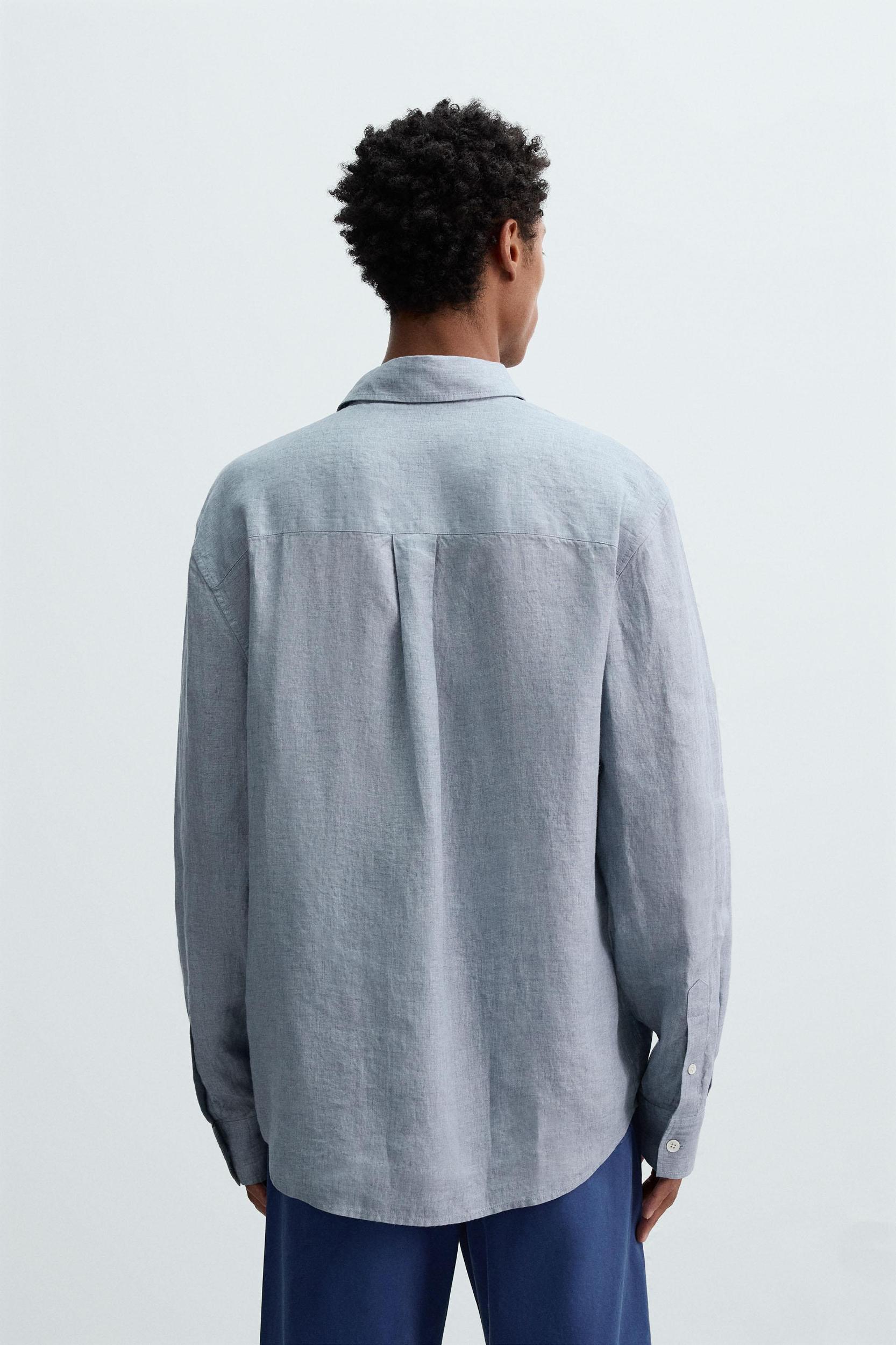 RELAXED FIT 100% LINEN SHIRT Product Image