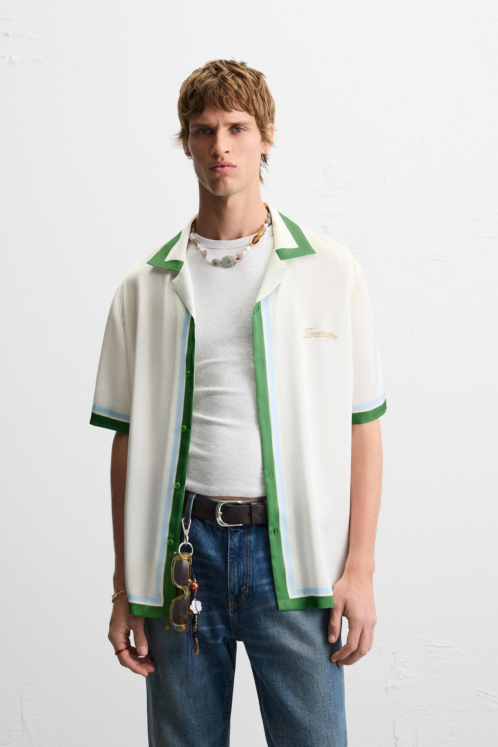 PRINTED SATIN SHIRT Product Image