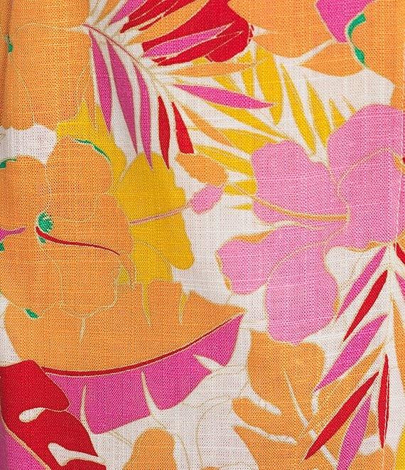 Copper Key Coordinating Tropical Floral Print Wrap Skort Product Image