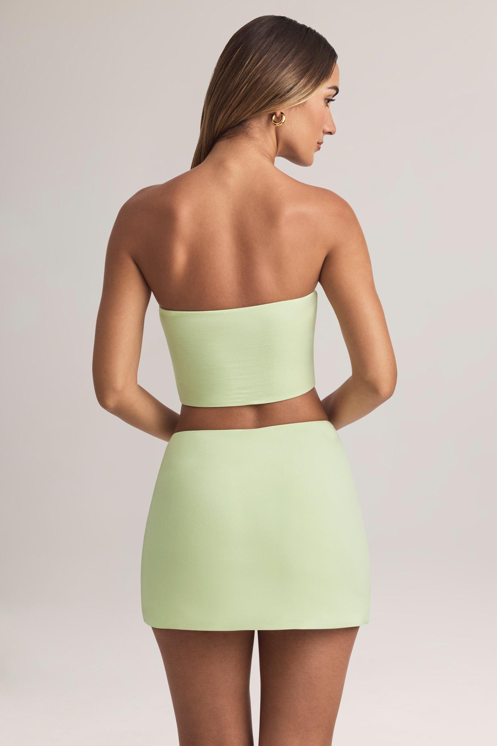 Modal Mid-Rise A-Line Mini Skirt in Sage Green Product Image