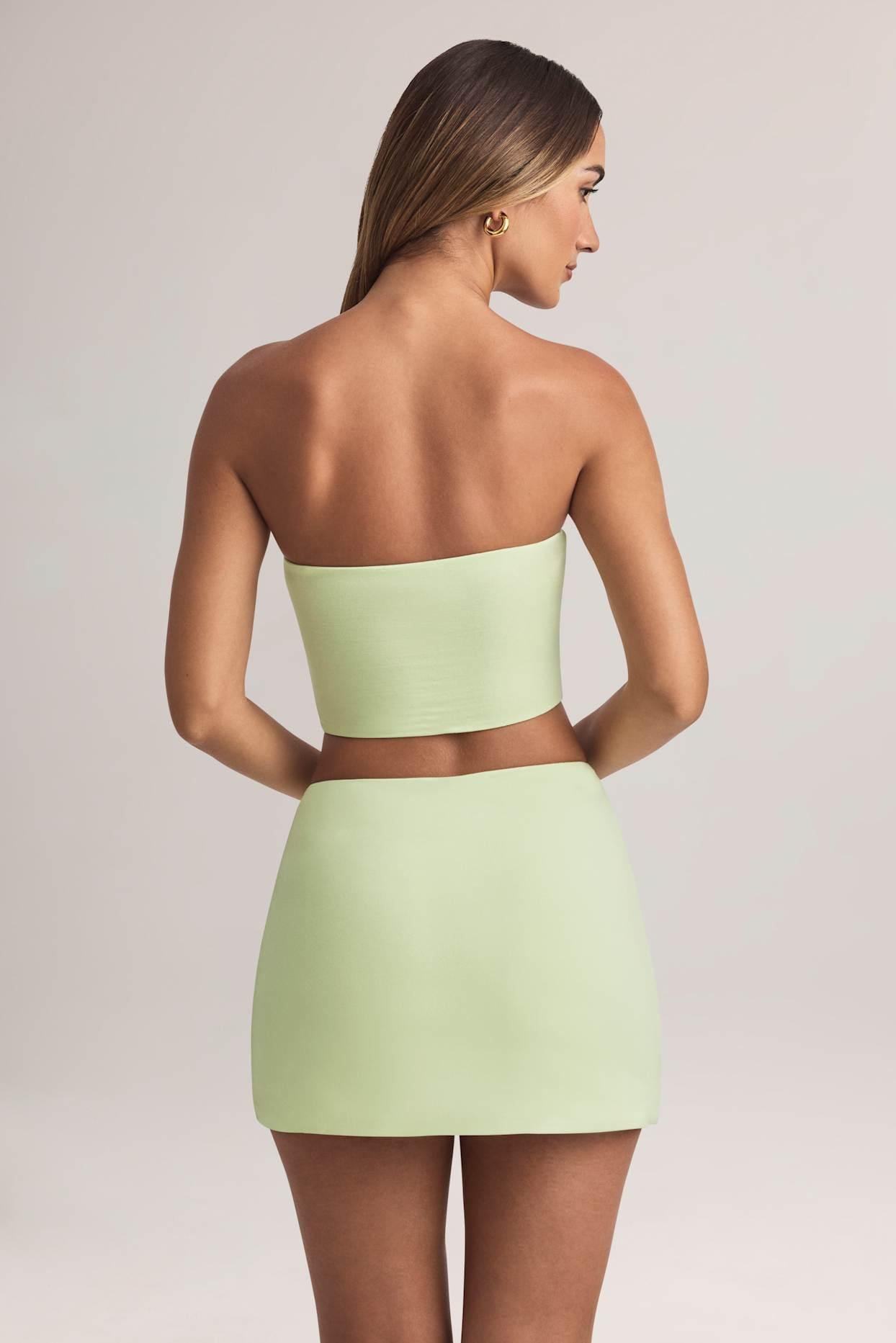 Modal Mid-Rise A-Line Mini Skirt in Sage Green Product Image