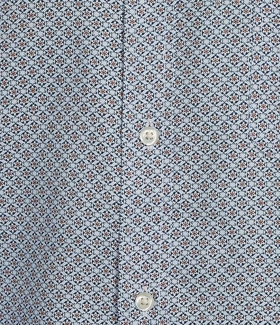 Roundtree & Yorke Big & Tall Long Sleeve Floral Print Oxford Sport Shirt Product Image