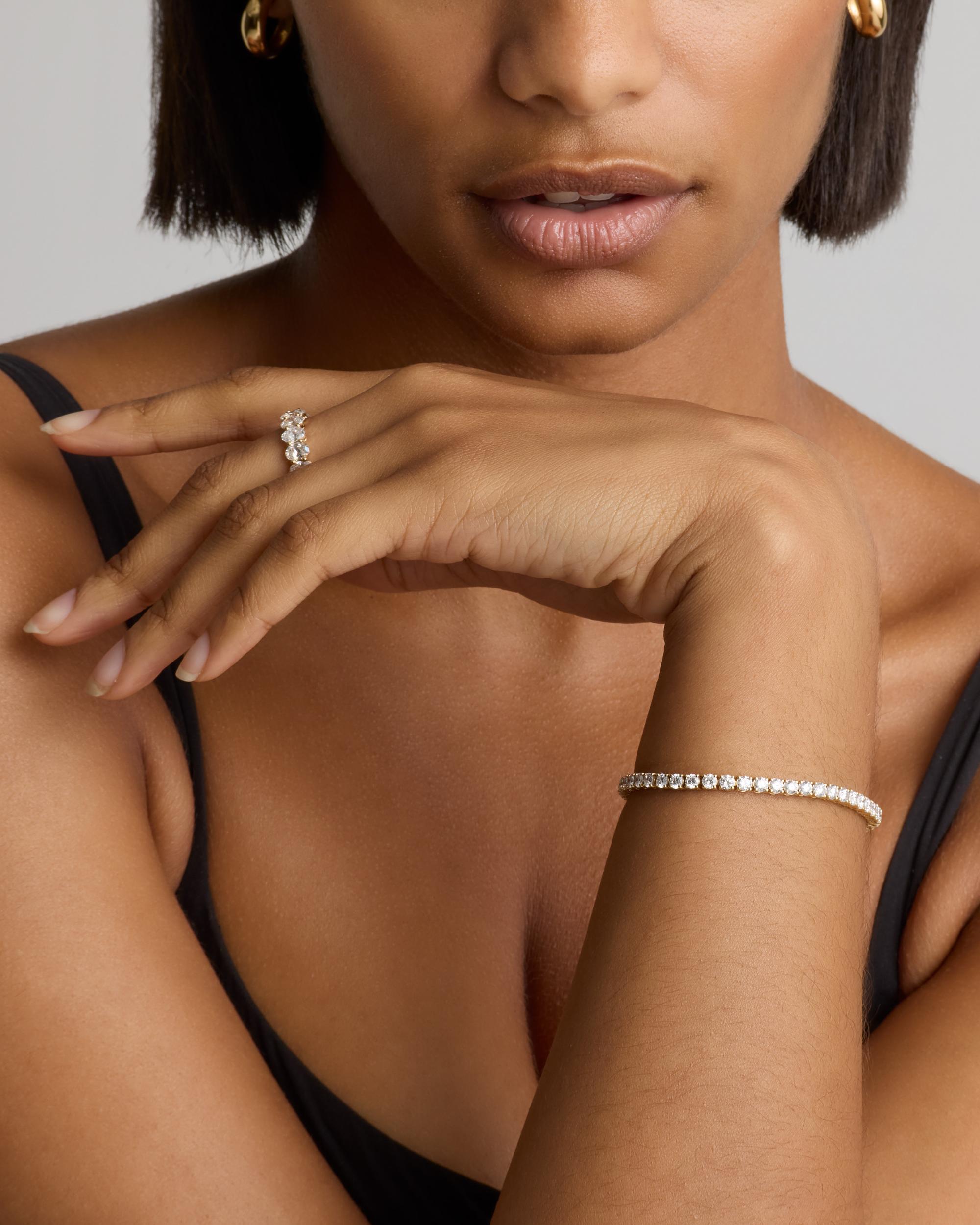 Quince | Women's 14K Gold Lab Grown Diamond Tennis Bracelet Product Image