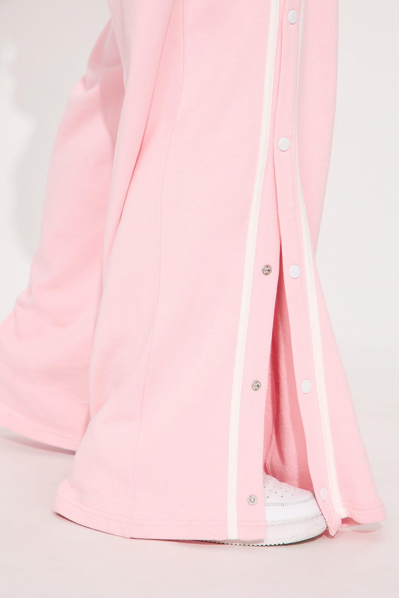 Sara Fleece Track Pant Set - Pink Product Image