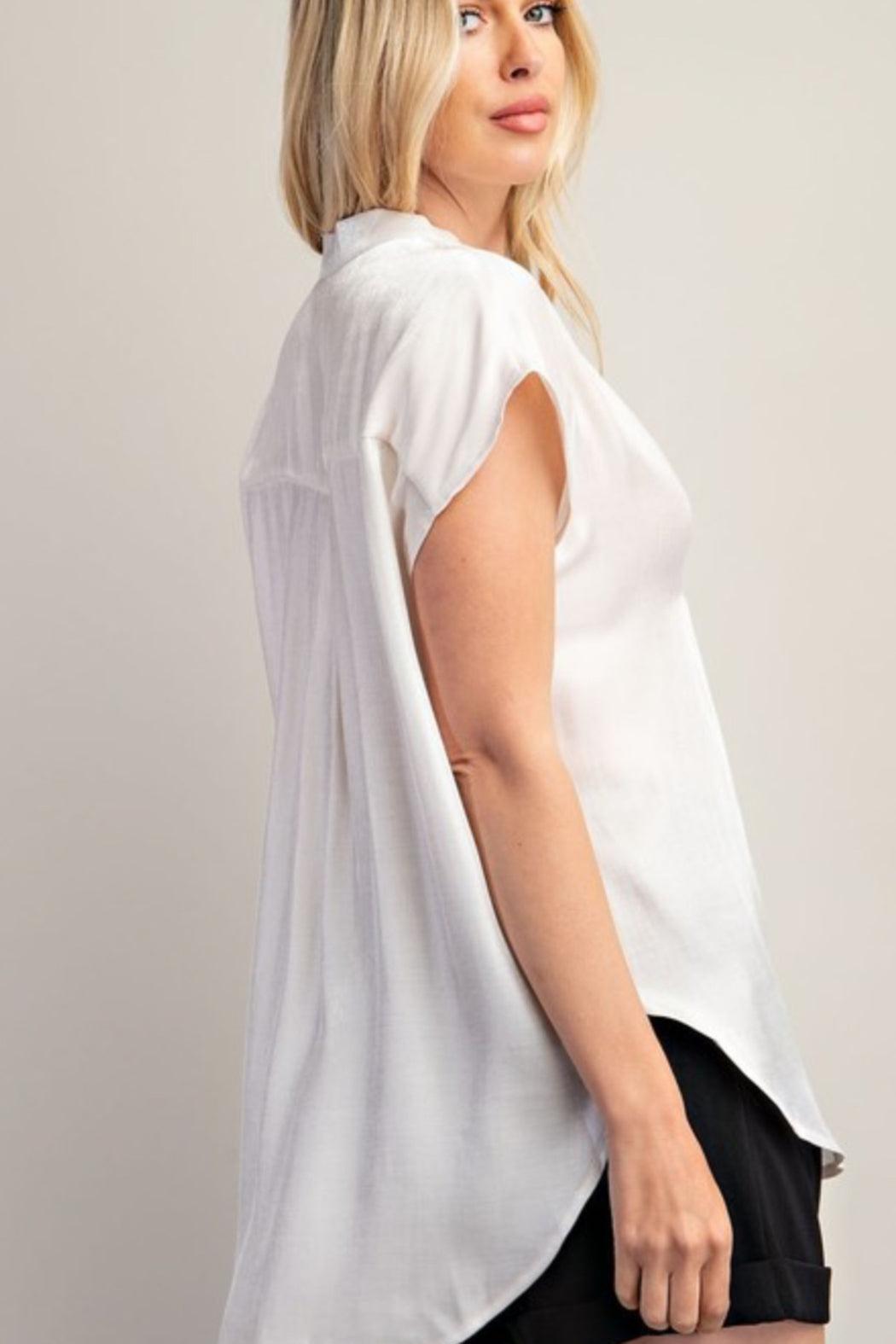 Gone Glam V Neck Blouse Product Image