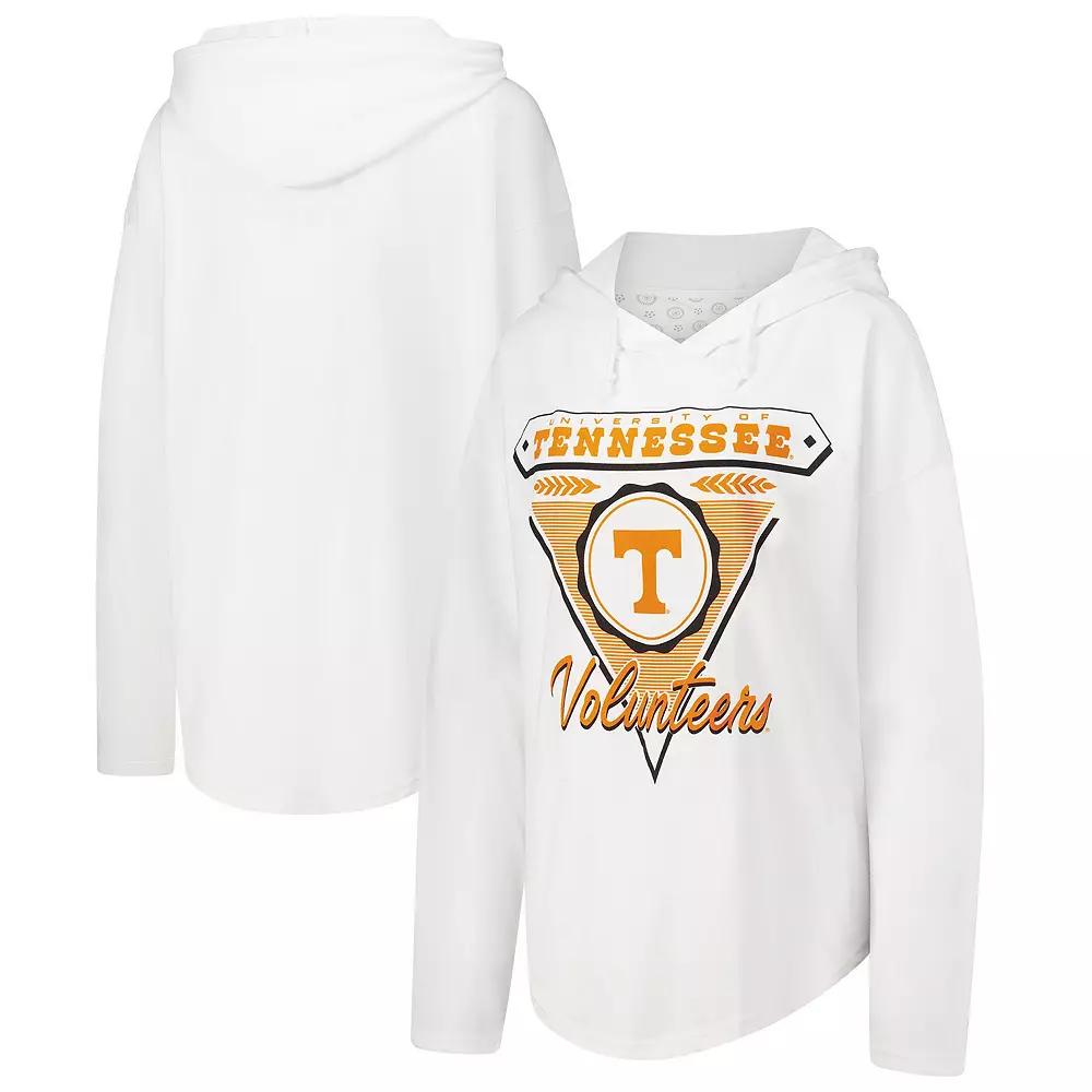 Women's Pressbox White Tennessee Volunteers San Bruno Hoodie Long Sleeve T-Shirt, Size: Medium Product Image