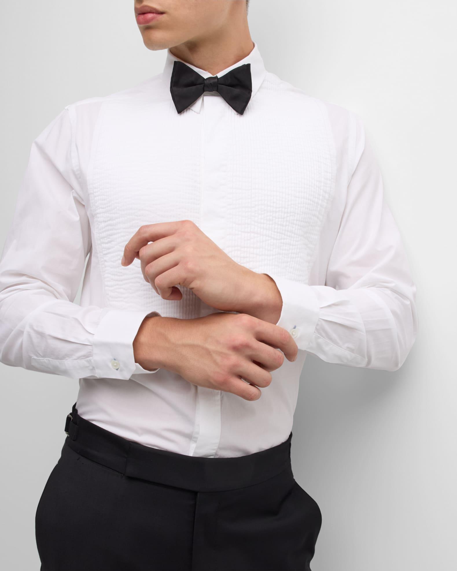 Men's Pleated Bib-Front Evening Dress Shirt Product Image