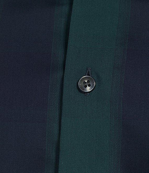 Murano Big & Tall Slim Fit Buffalo Plaid Sateen Long Sleeve Woven Shirt Product Image