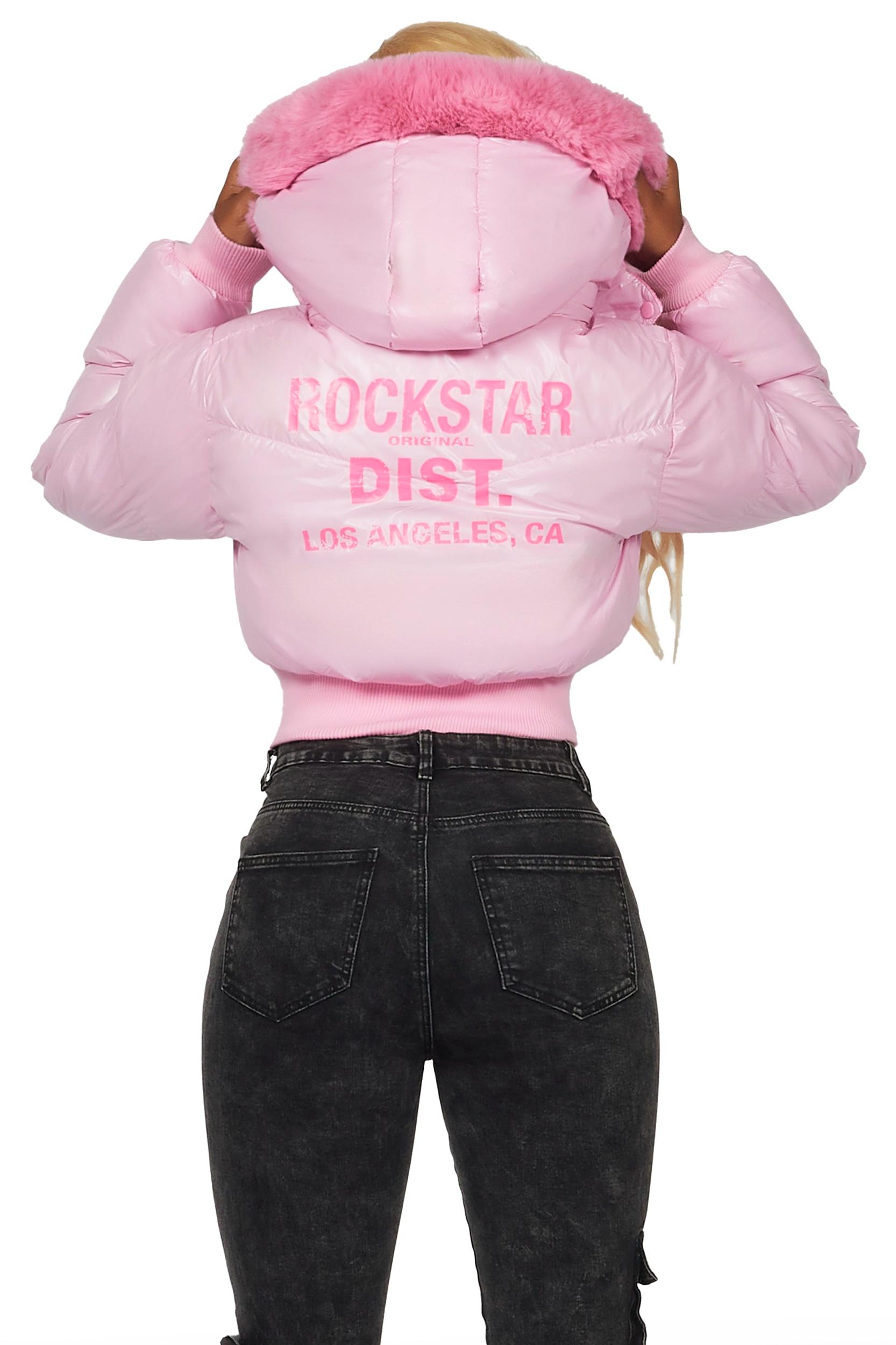 Moncia Pink Puffer Jacket Female Product Image