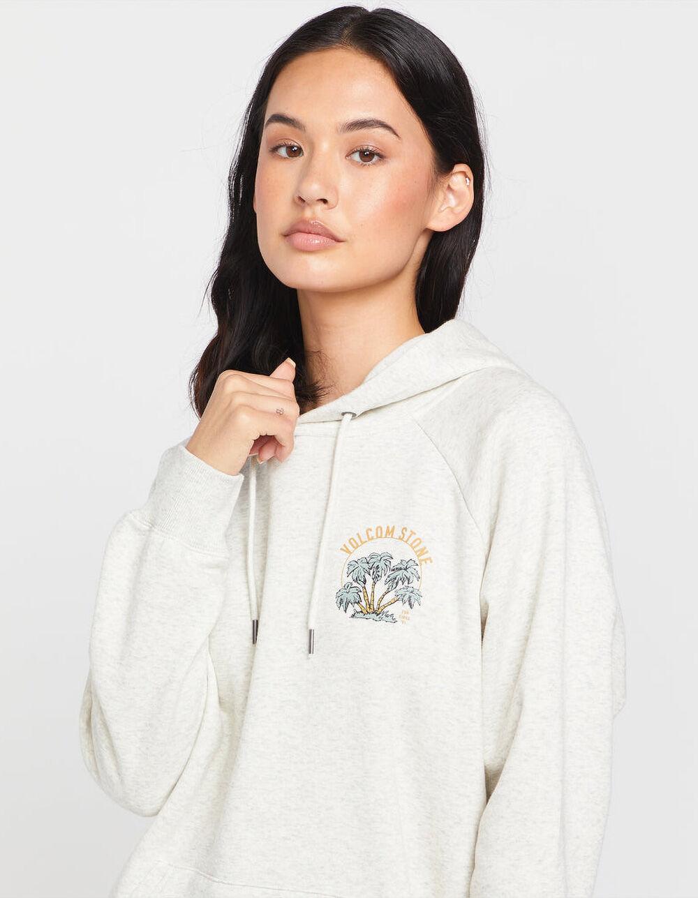 VOLCOM Truly Stoked Womens Boyfriend Hoodie - LIGHT GRAY Product Image