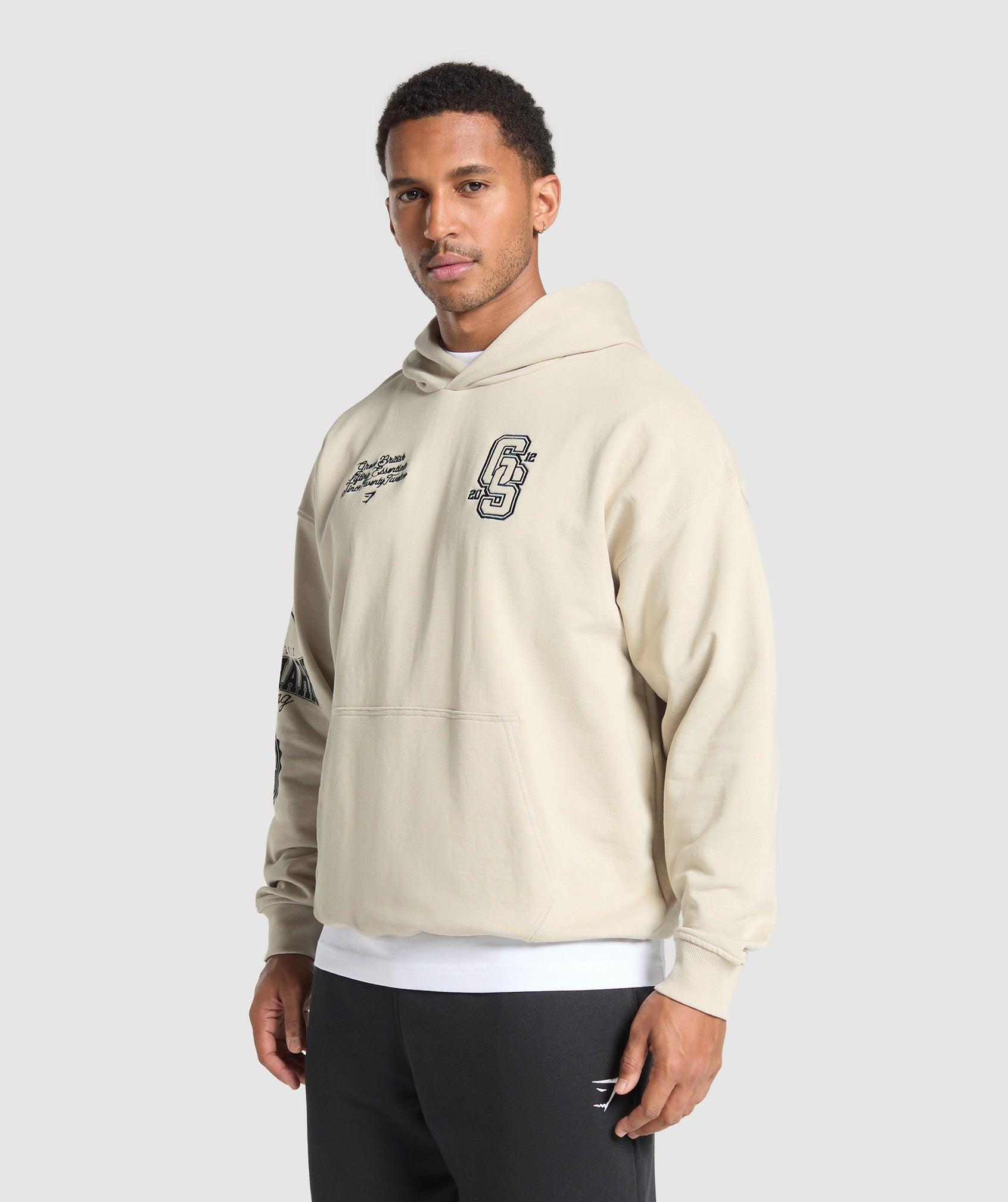 Gymshark Lifting Essentials Hoodie - Pebble Grey Male Product Image