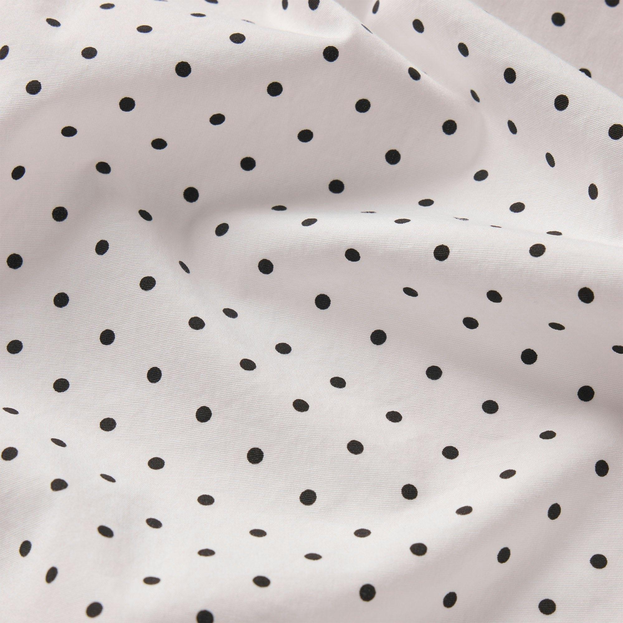 COTTON POPLIN SLEEP STRAIGHT LEG PANT | ONYX DOT PRINT Product Image