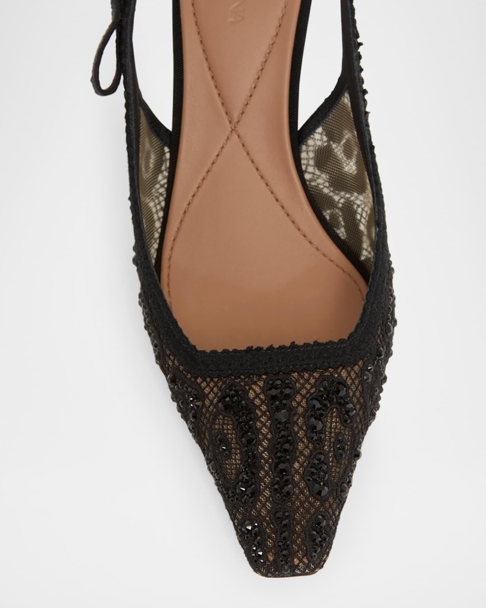 Crystal Lace Slingback Pumps Product Image