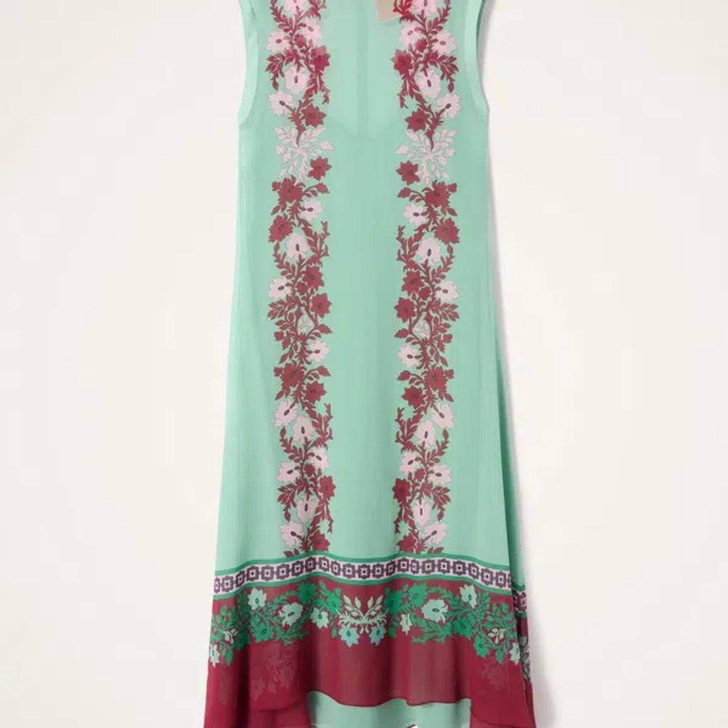 LA DOUBLEJ Silk Chiffon Printed Maxi Dress In Multi Product Image