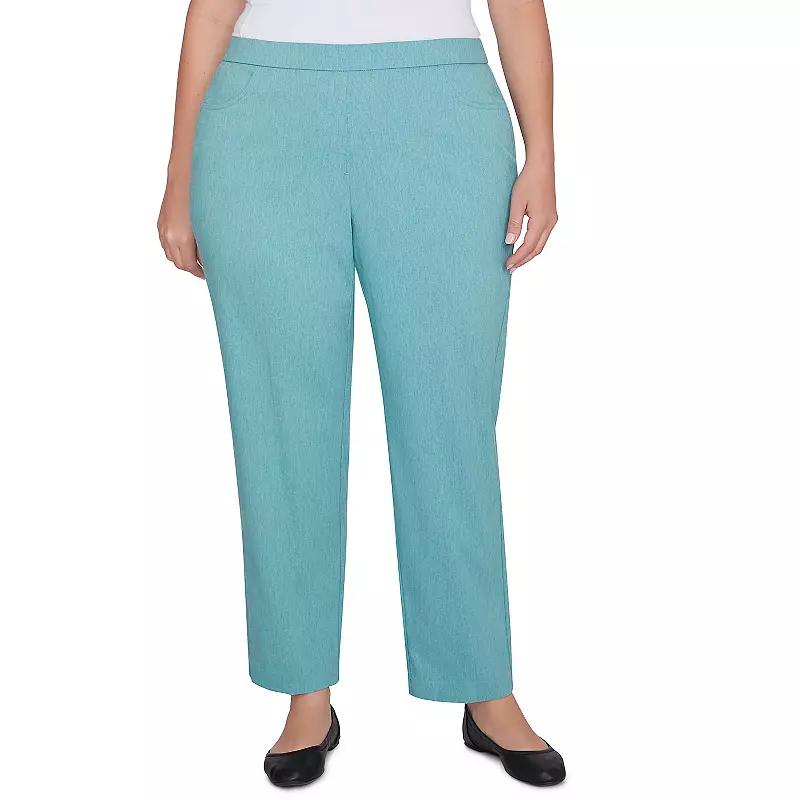 Plus Size Alfred Dunner Victoria Pull-On Millennium Short Length Pants, Women's, Size: 22 W, Seafoam Product Image