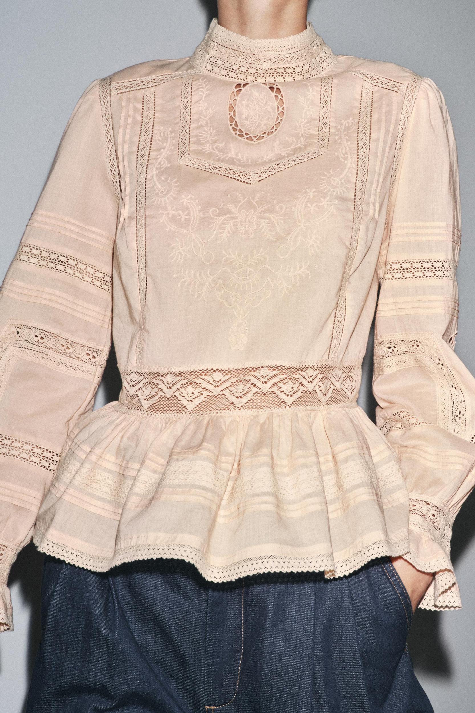 ZW COLLECTION EMBROIDERED ROMANTIC SHIRT Product Image