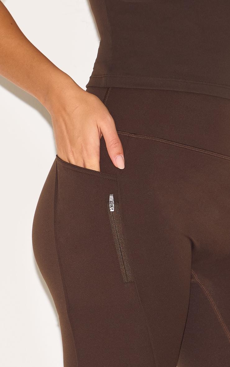 Espresso Sculpt Side Pocket Gym Leggings Product Image