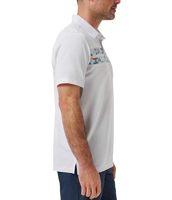 TravisMathew Good Good Chest Stripe Short Sleeve Polo Shirt Product Image