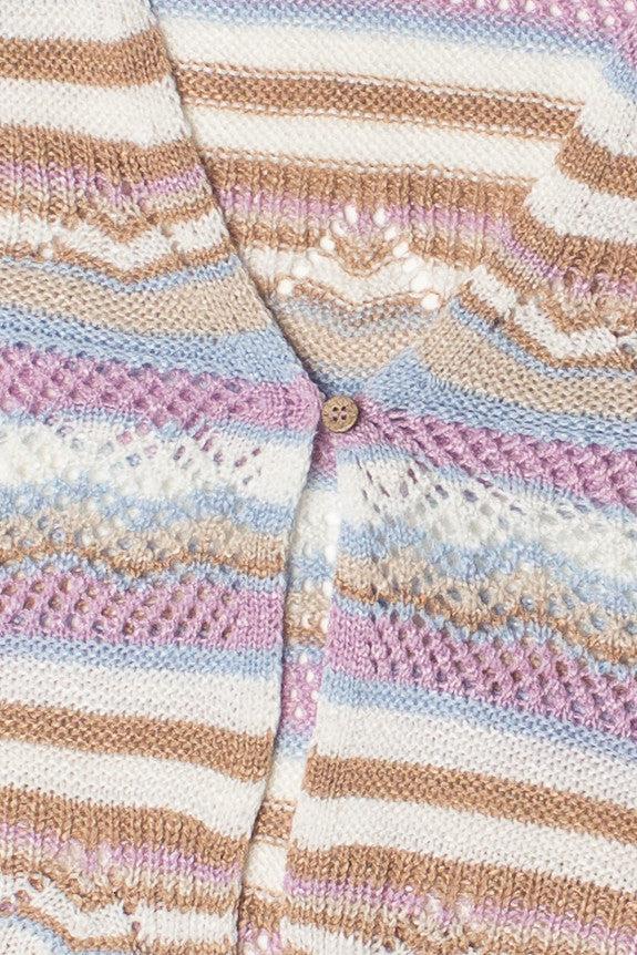 Striped Pointelle Cardigan Product Image