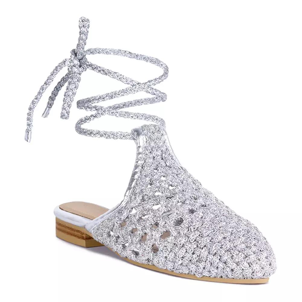 Rag & Co Bartsi Women's Tie-Up Mules,  Product Image