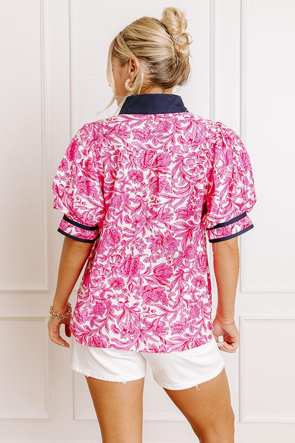 Sonoma Charm Floral Top in Pink Product Image
