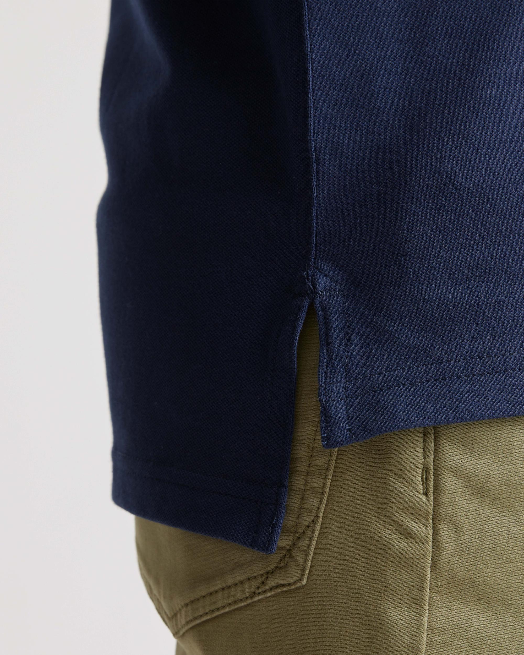 Quince | Men's Long Sleeve Pique Polo Organic Cotton Product Image