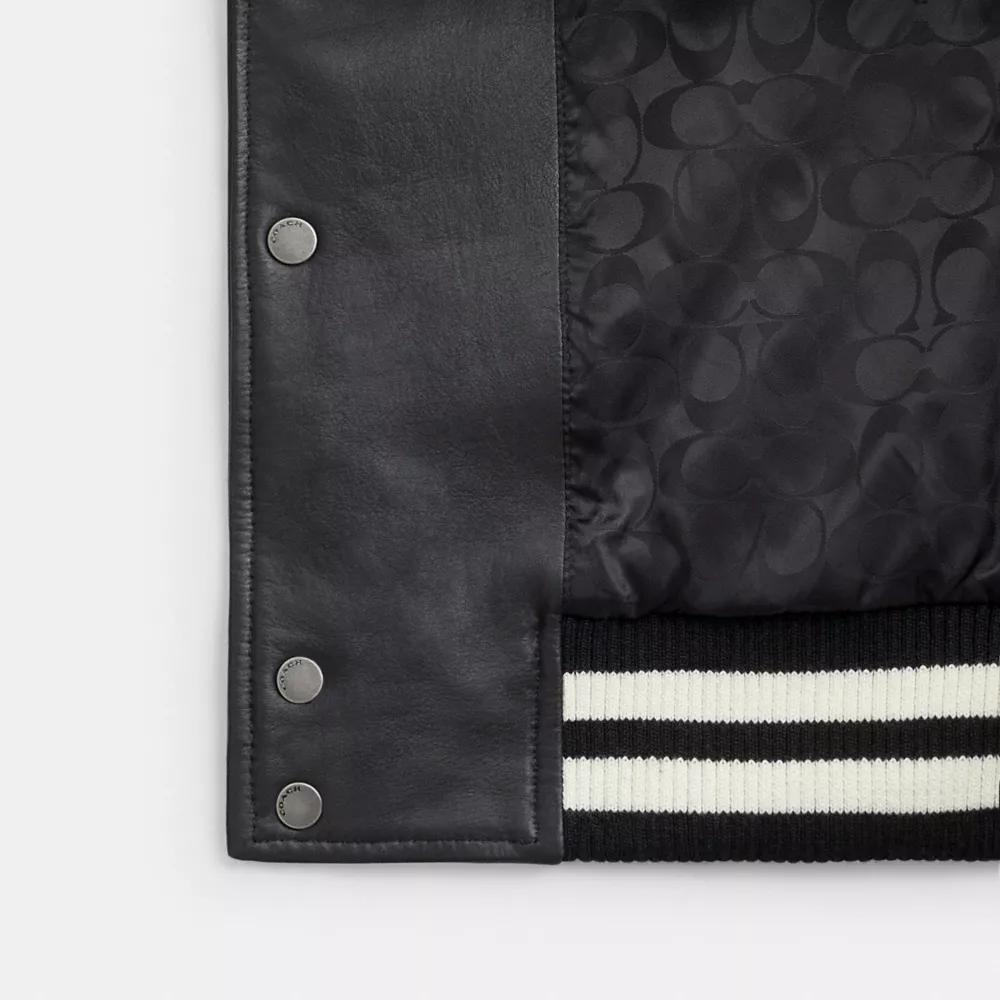 Leather Varsity Jacket Product Image