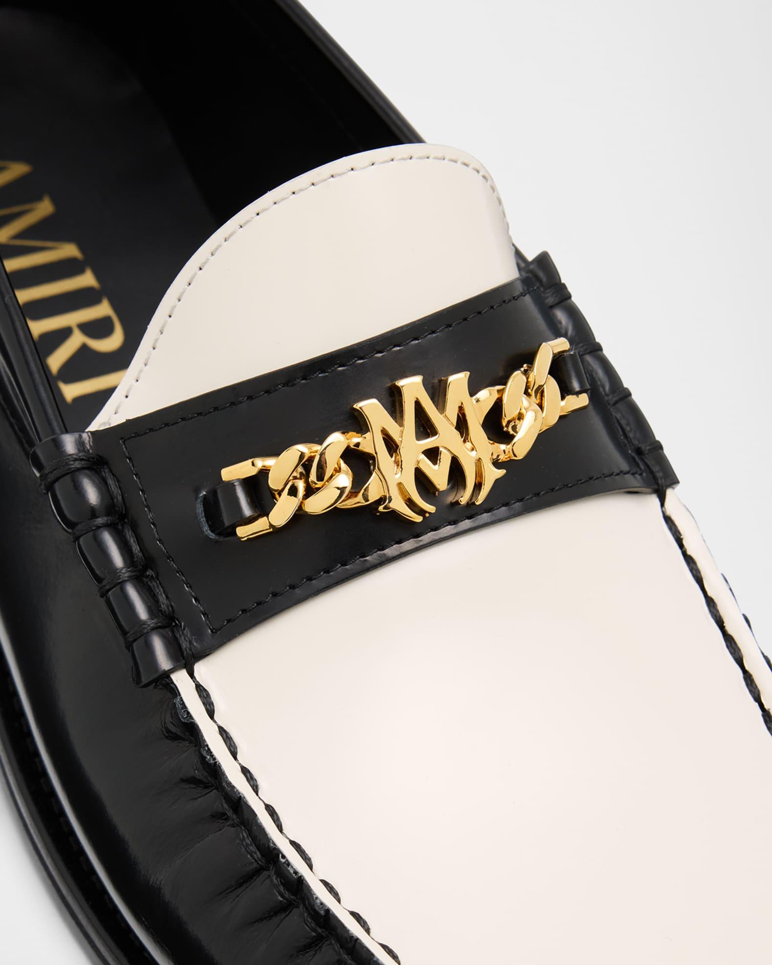 Men's Two-Tone Leather MA Chain Bit Loafers Product Image