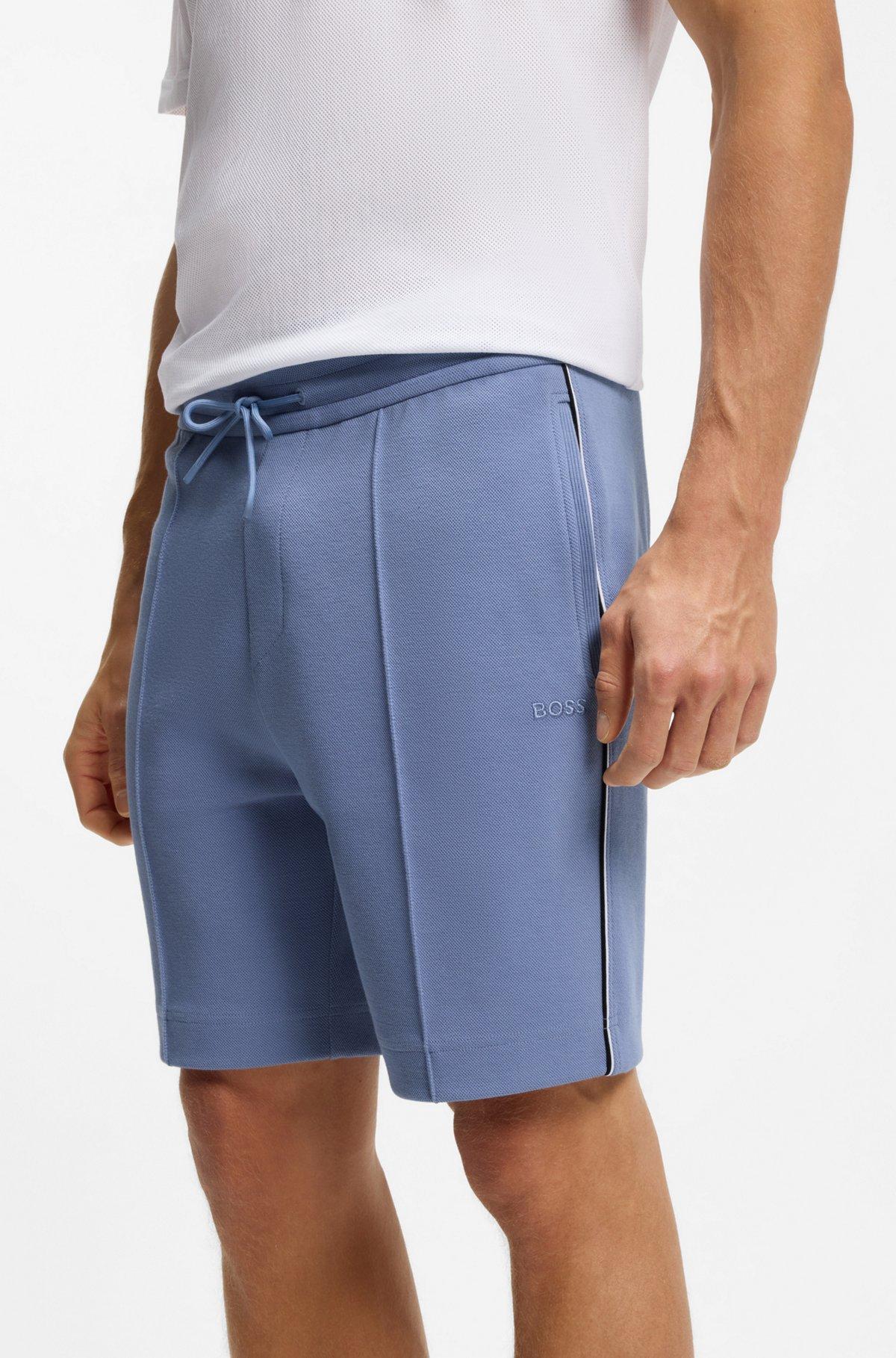 Piped-trim shorts in a cotton blend Product Image