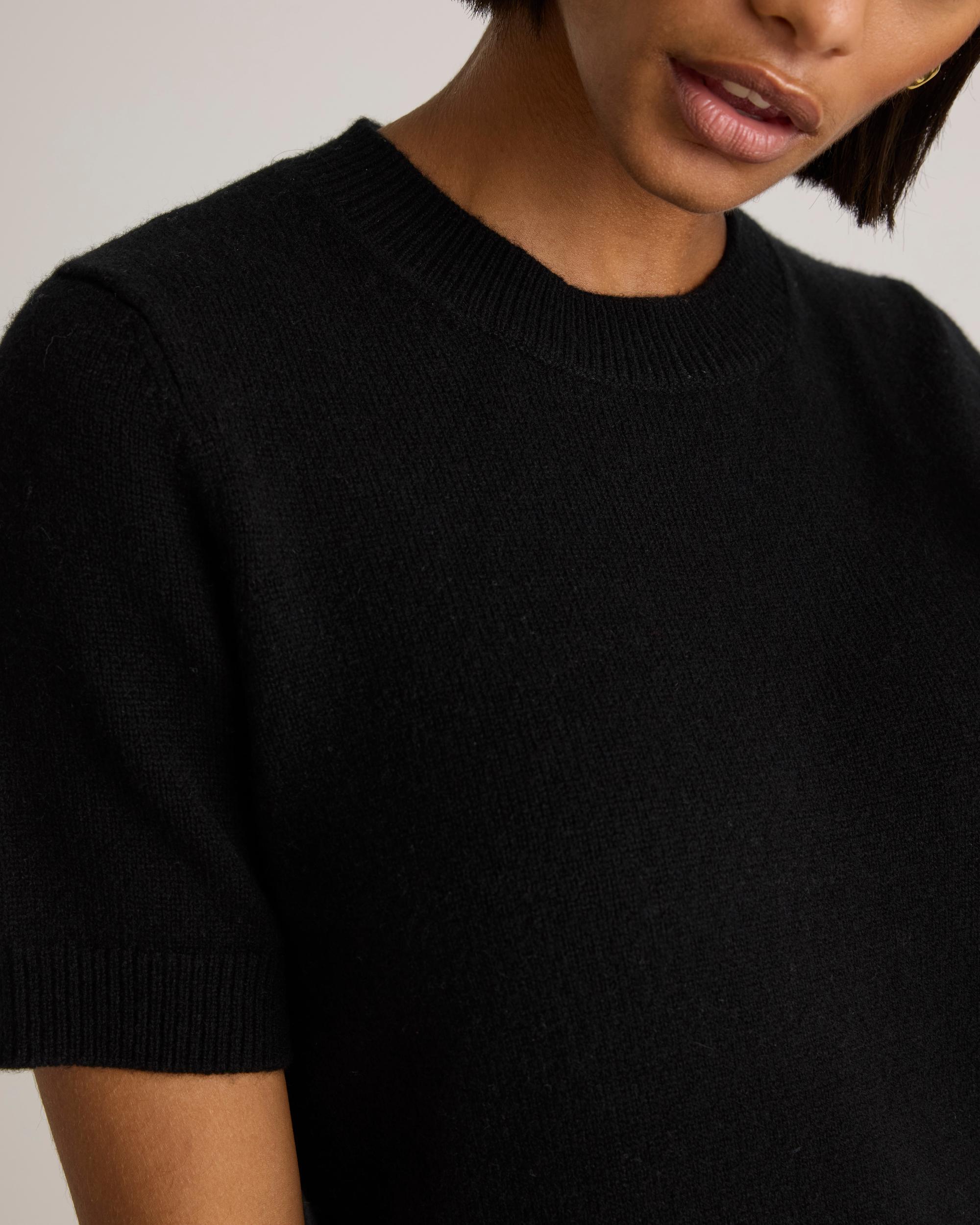 Quince | Women's Mongolian Cashmere Short Sleeve Mini Dress Product Image