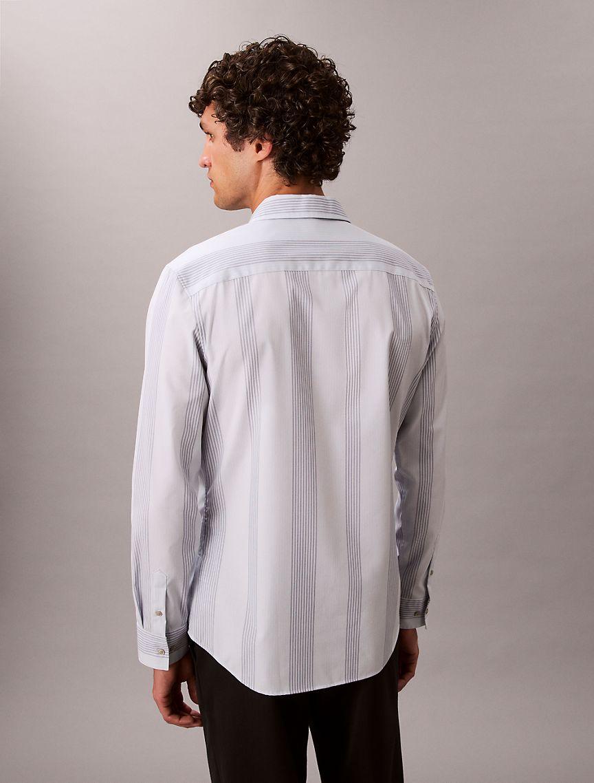 Yarn-Dyed Stripe Supima Stretch Slim Shirt Product Image