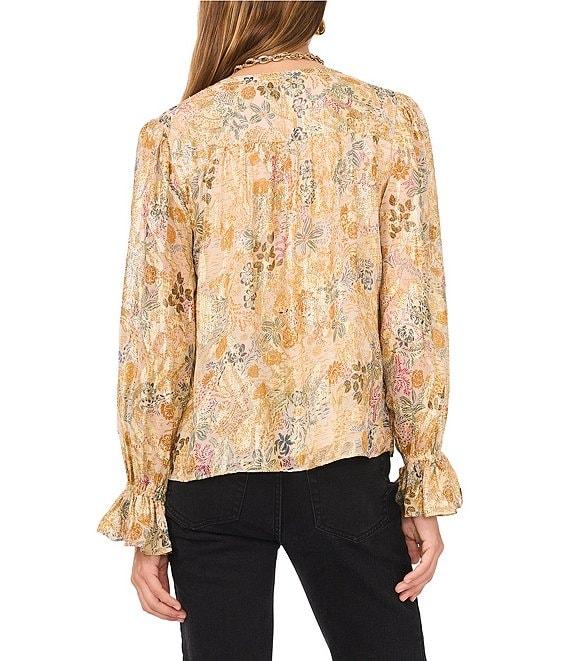 1. STATE Paisley Print Long Sleeve V Neckline Blouse Product Image