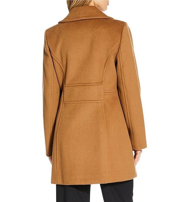 MICHAEL Michael Kors Wool Blend Notch Lapel Button Front Double Breasted Peacoat Product Image