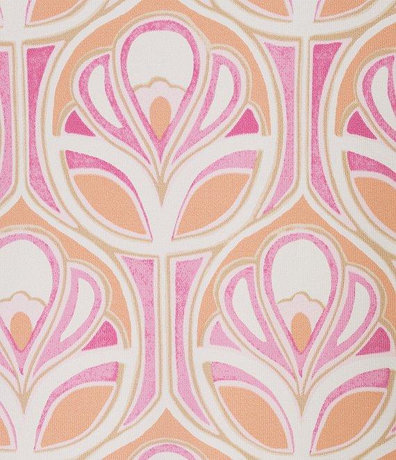 J.McLaughlin Sophia Catalina Printed Knit Round Neck 3/4 Sleeve Sheath Dress Product Image