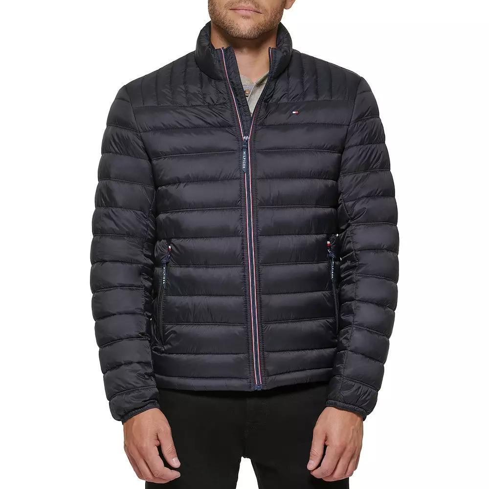 Big & Tall Tommy Hilfiger Stand Collar Packable Puffer Jacket, Men's,  Product Image