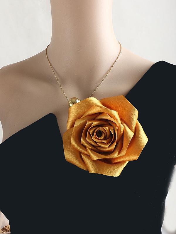 Flower Shape Solid Color Brooch Accessories Product Image