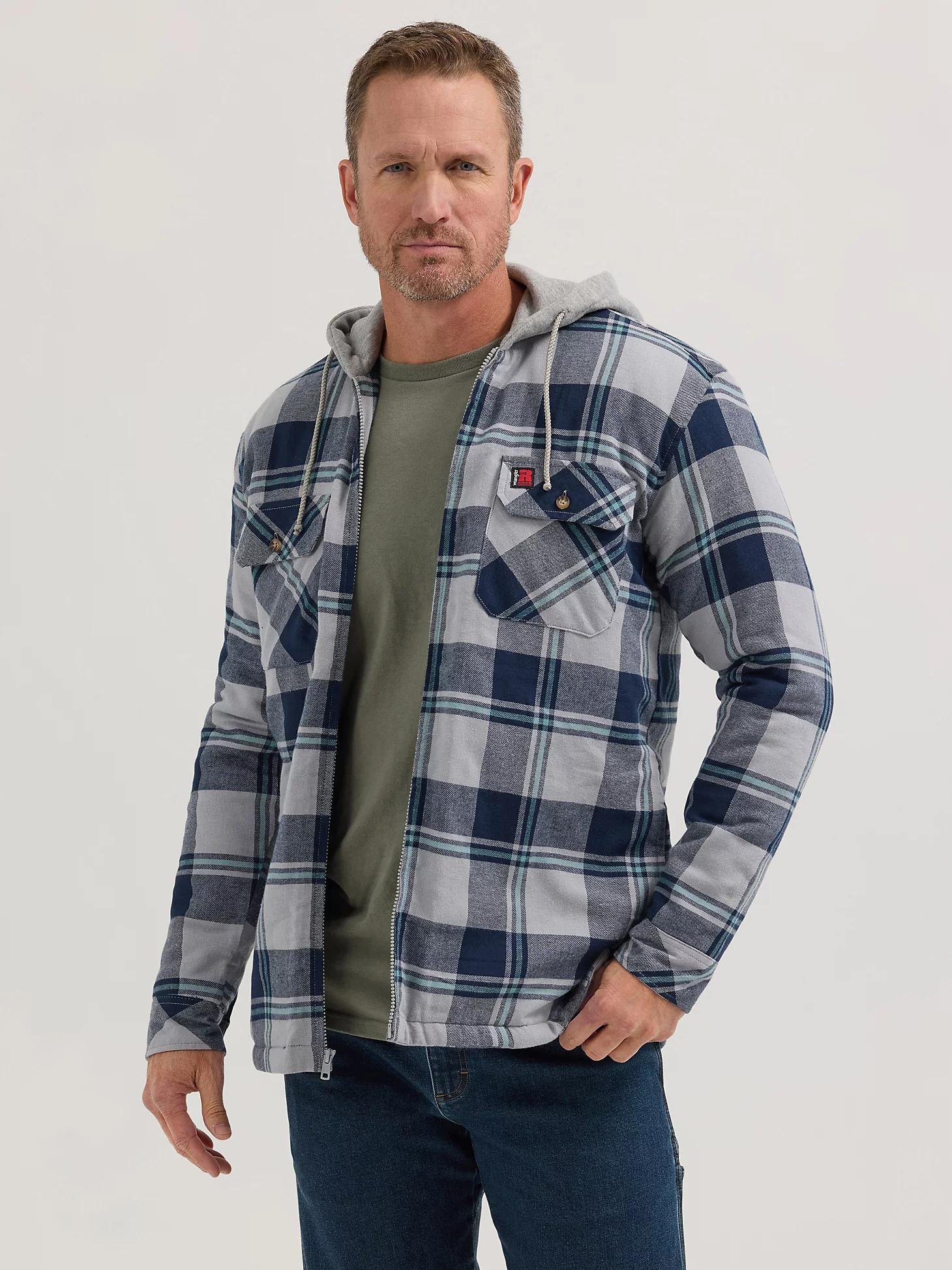Wrangler® RIGGS Workwear® Hooded Flannel Work Jacket | Men's JACKETS & OUTERWEAR | Wrangler® Product Image