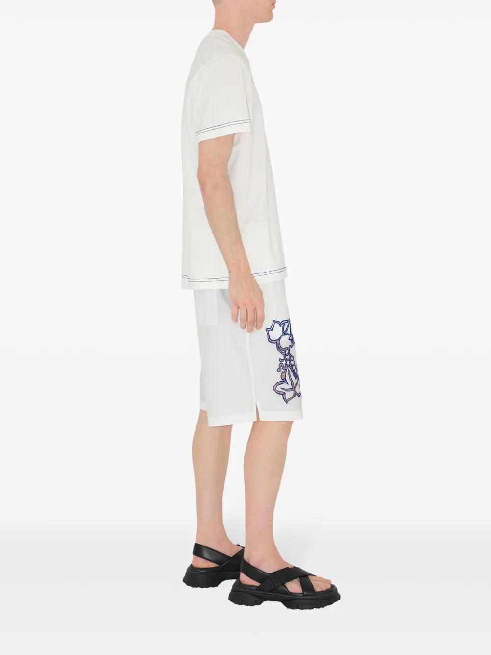 logo-embroidered organic cotton T-shirt Product Image