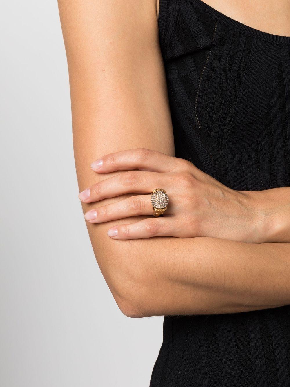 Medusa crystal-embellished ring Product Image