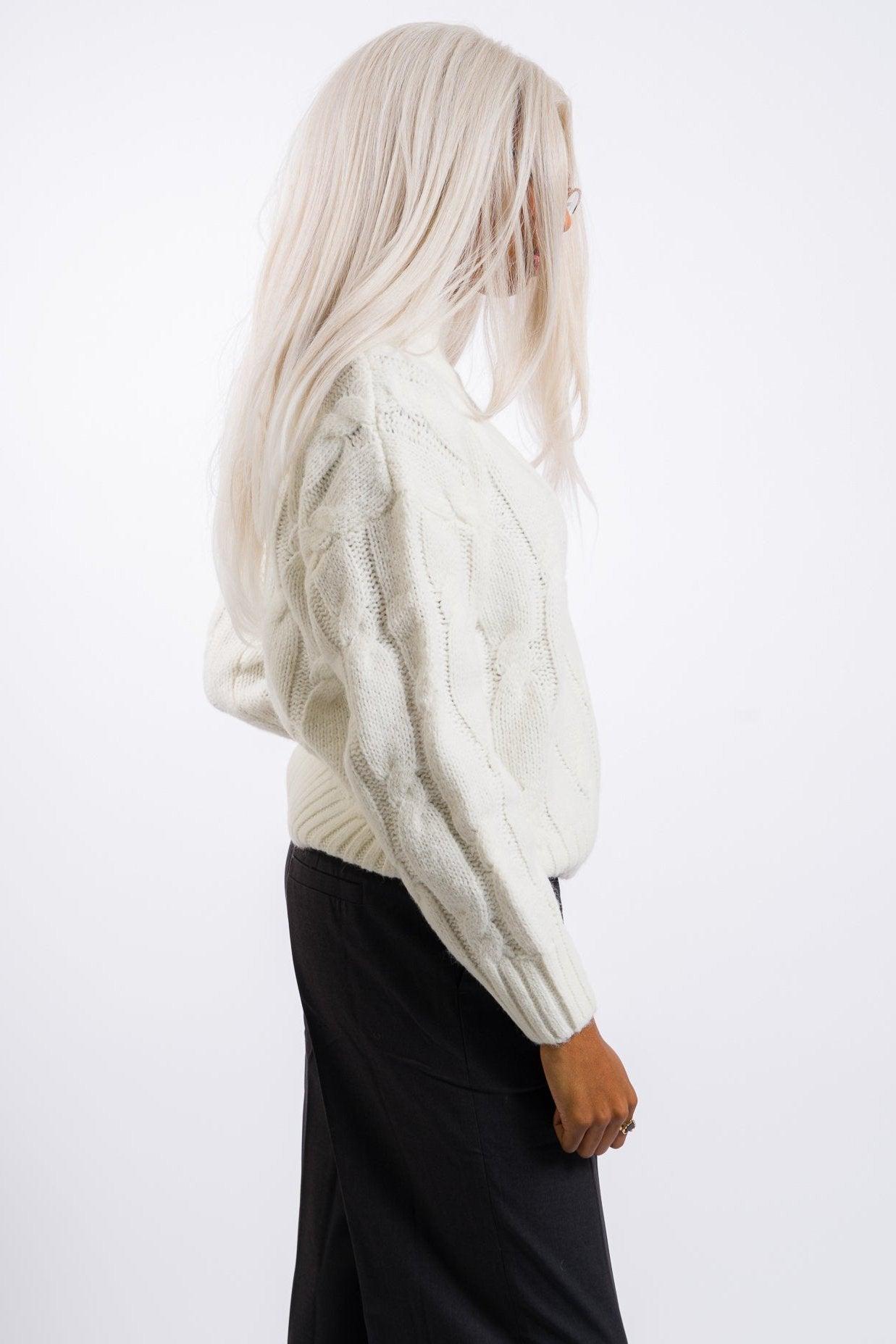 Nia Fiji Knit Sweater - Ivory Product Image