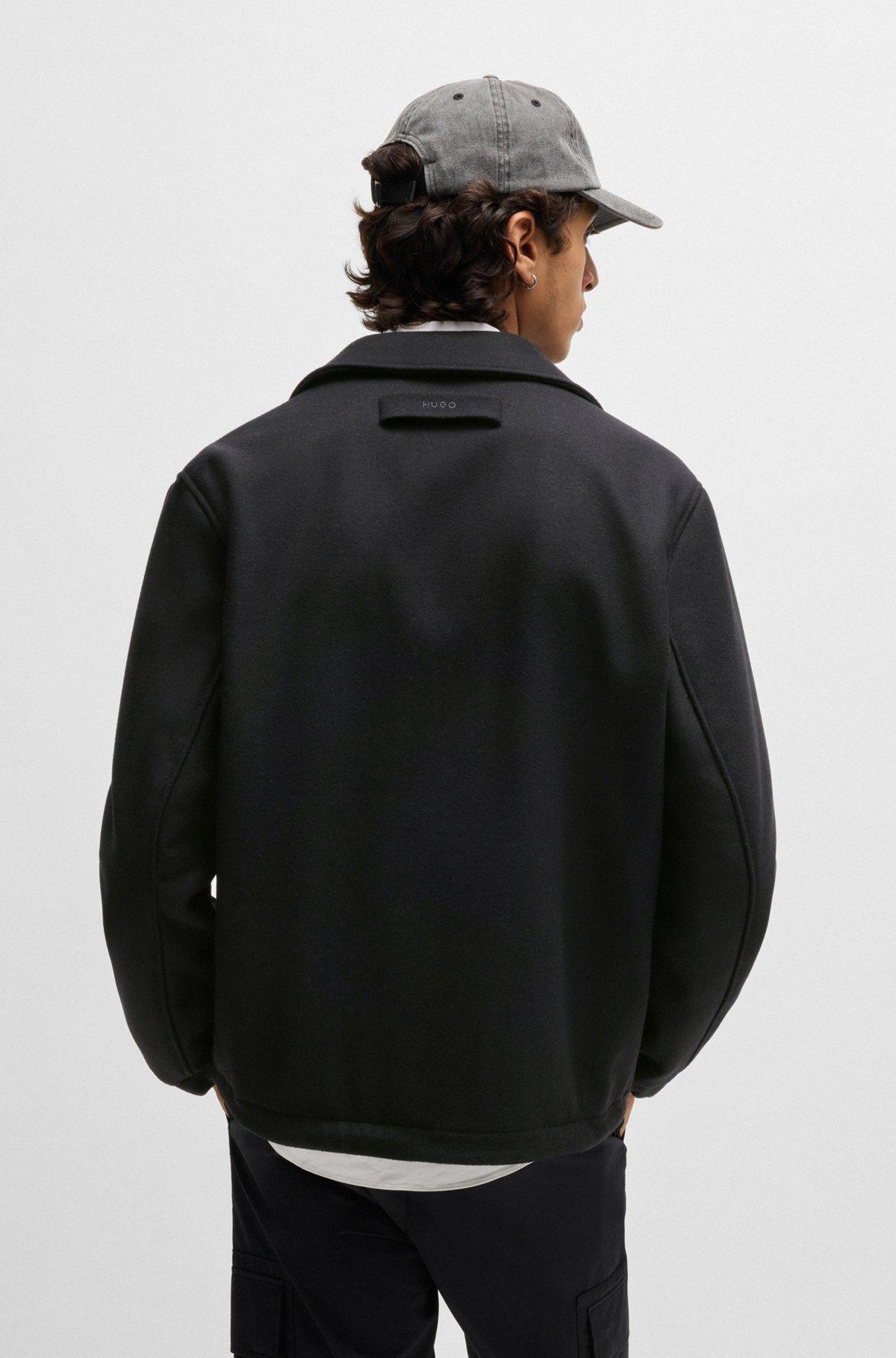 Wool coach jacket with adjustable hem Product Image