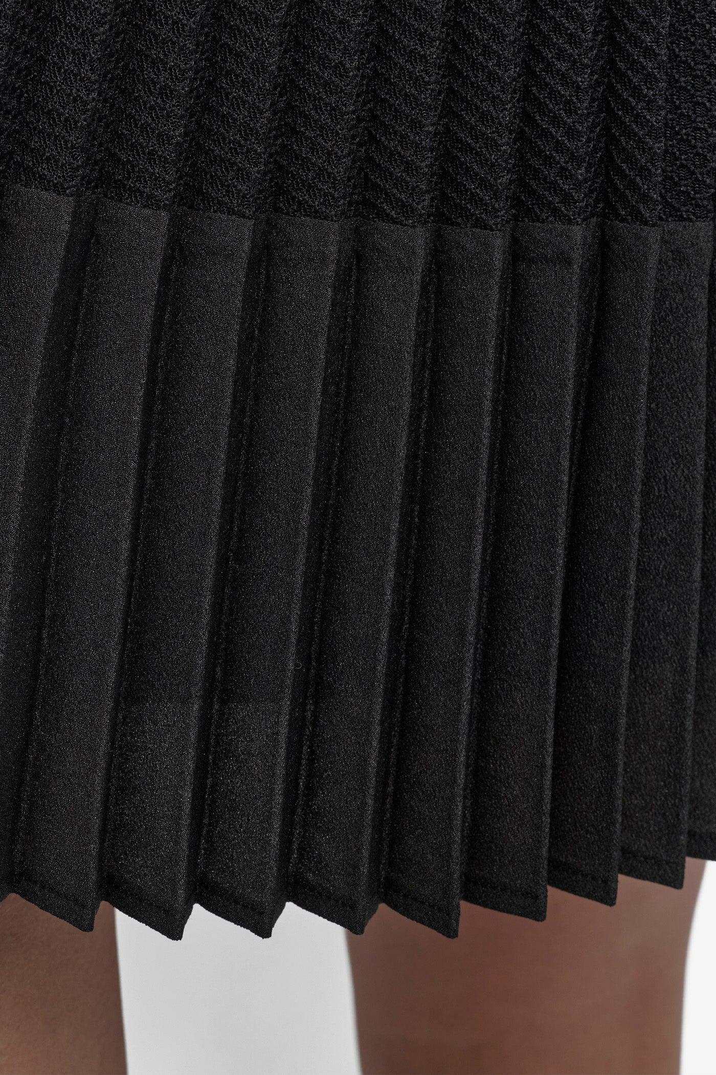 PLEATED MIX MEDIA MINI SKIRT Product Image