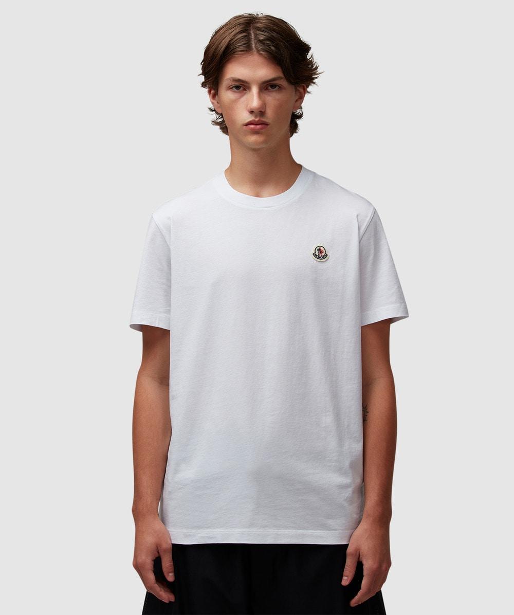 MONCLER Mens White Brand-patch Short-sleeve Pack Of Three Cotton-jersey T-shirt Product Image