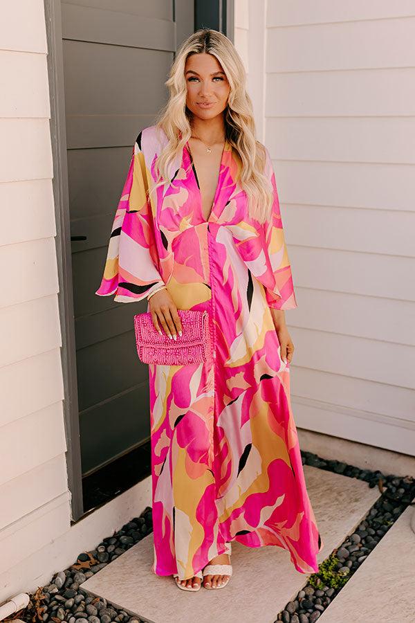 Vacay Moment Maxi Dress in Pink Product Image