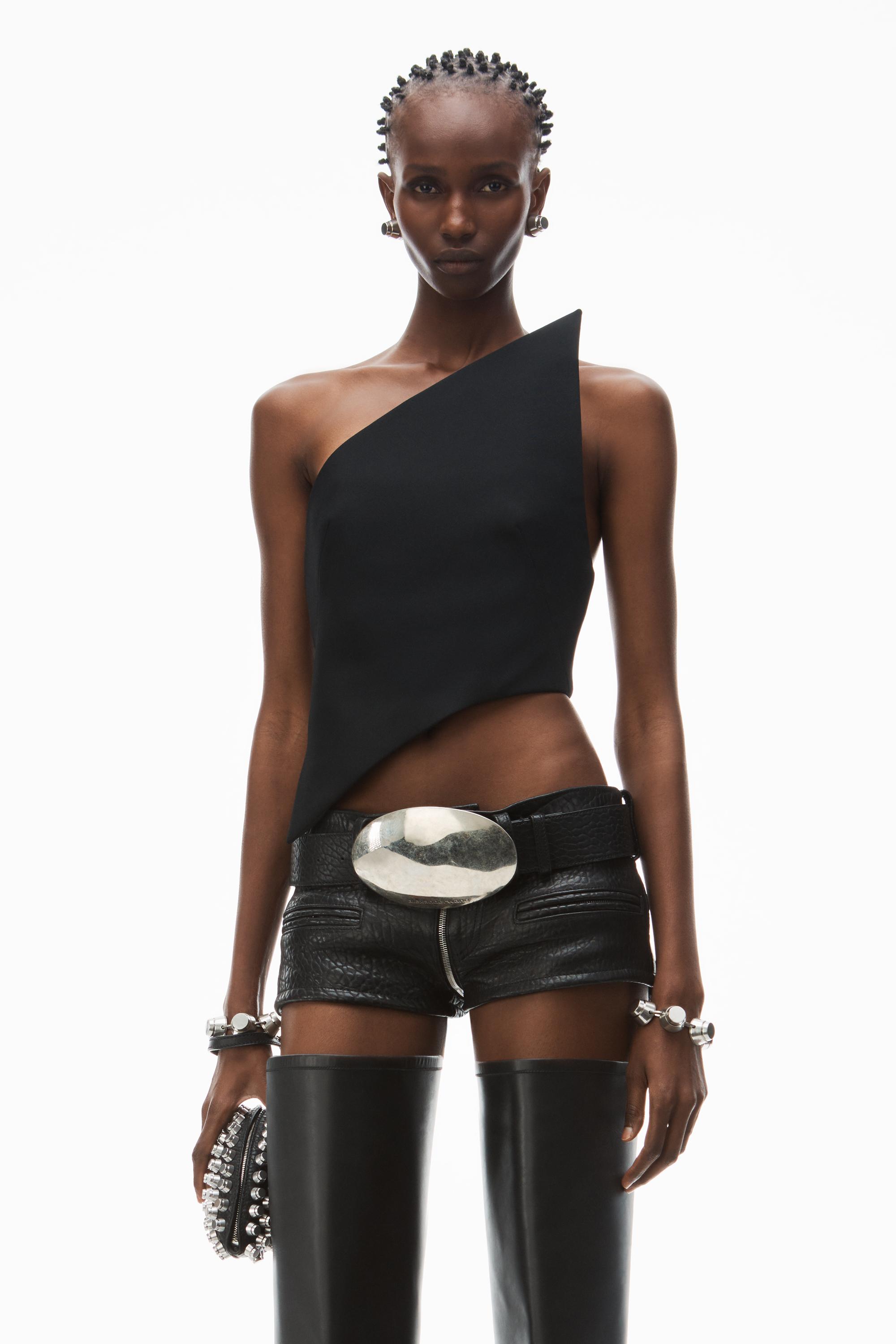 Asymmetric One-shoulder Top In Wool Product Image