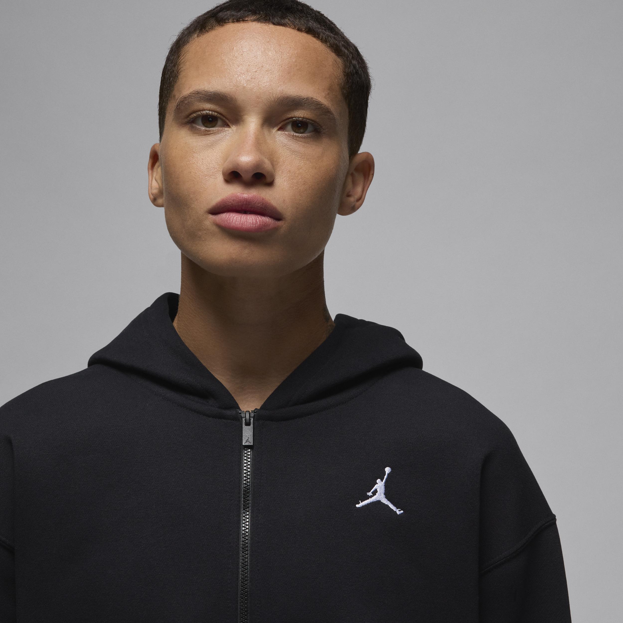 Womens Jordan Brooklyn Fleece Full-Zip Hoodie | FV7167-010 Product Image